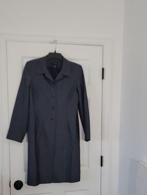 Ann Taylor Dark Navy Wool Blend Coat